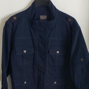 HARPER & LIV UTILITY MILITARY NAVY BLUE JACKET SIZE XL